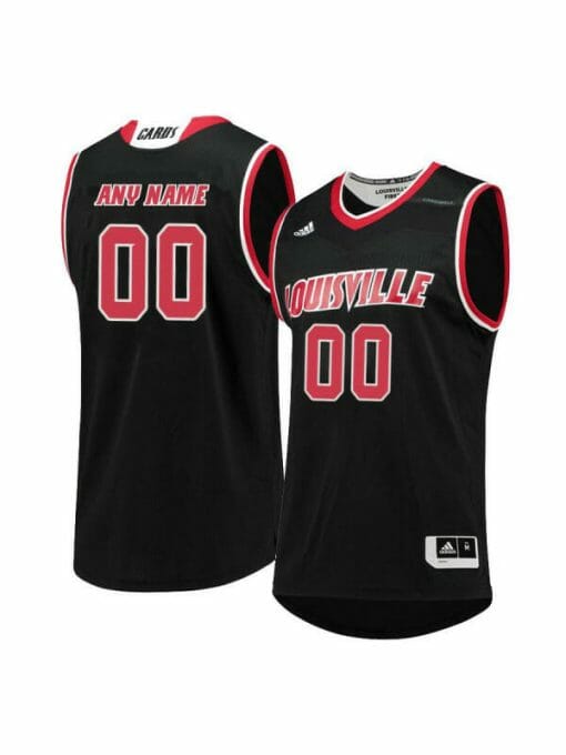 Custom Louisville Cardinals Jersey College Basketball Name and Number Black