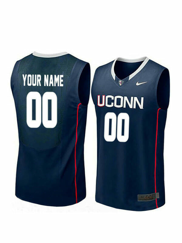 Custom UConn Huskies Jersey College Basketball Name and Number Elite Navy