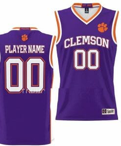 Custom Clemson Tigers Jersey Name and Number College Basketball NIL Pick-A-Player Purple