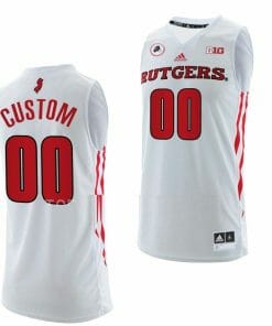 Custom Rutgers Scarlet Knights Jersey Name and Number College Basketball Swingman White