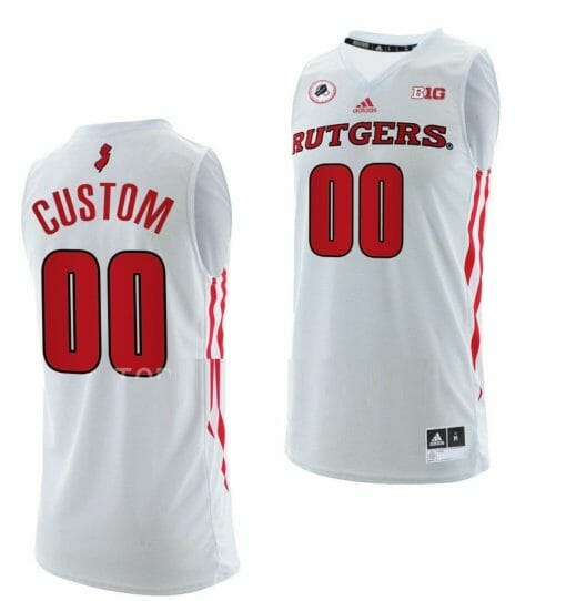 Custom Rutgers Scarlet Knights Jersey Name and Number College Basketball Swingman White