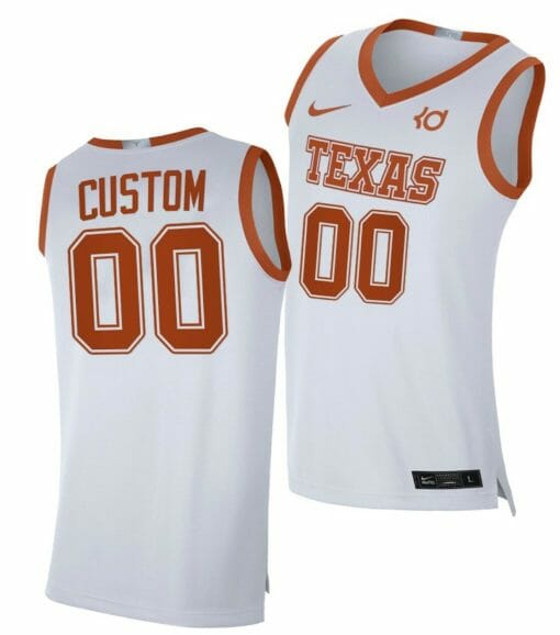 Custom Texas Longhorns Jersey Name and Number College Basketball Alumni Player Limited White