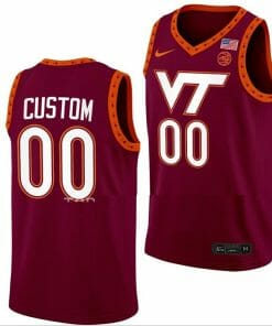 Custom Virginia Tech Hokies Jersey Name and Number College Basketball Swingman Maroon