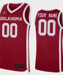 Custom Oklahoma Sooners Jersey Name and Number College Basketball Crimson