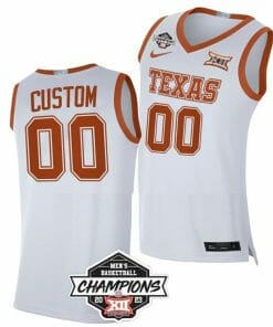 Custom Texas Longhorns Jersey Name and Number College Basketball  Champs Logo White