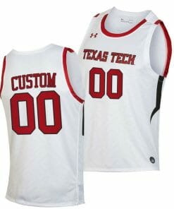 Custom Texas Tech Jersey Red Raiders Name and Number College Basketball White