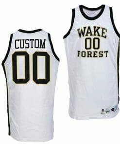 Custom Wake Forest Demon Deacons Jersey Name and Number College Basketball Throwback White