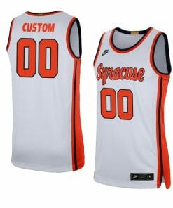 Custom Syracuse Orange Jersey College Name and Number Swingman White