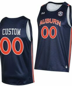 Custom Auburn Tigers Jersey Name and Number College Basketball Alumni Navy