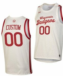 Custom Wisconsin Badgers Jersey Name and Number College Basketball