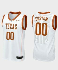 Custom Texas Longhorns Jersey Name and Number College Basketball White