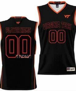 Custom Virginia Tech Hokies Jersey Name and Number College Basketball NIL Pick-A-Player Black