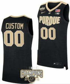 Custom Purdue Boilermakers Jersey Name and Number College Basketball Champs Logo Black