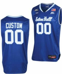 Custom Seton Hall Pirates Jersey Name and Number College Basketball Throwback Blue