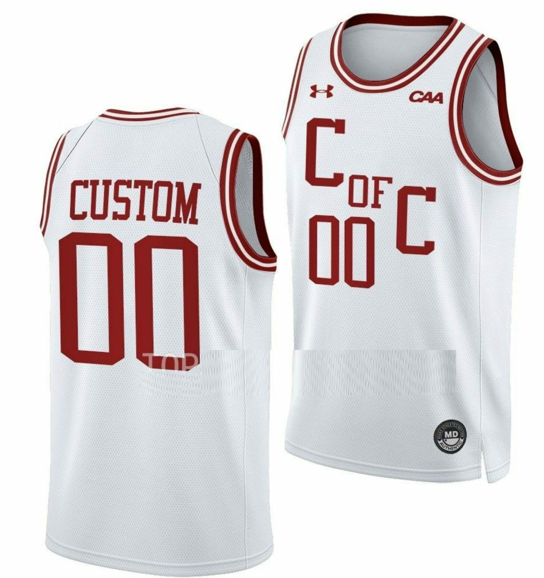 Custom Charleston Cougars Jersey Name and Number College Basketball White