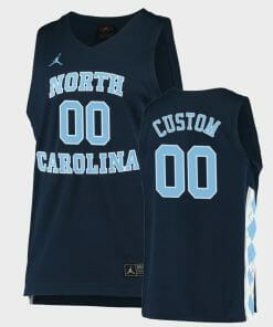 Custom North Carolina Jersey Name and Number Tar Heels College Basketball Navy