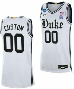 Custom Duke Blue Devils Jersey Name, Number NCAA March Madness College Basketball White