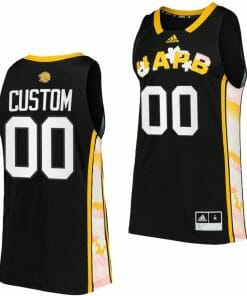 Custom Arkansas Pine Bluff Golden Lions Jersey Name and Number College Basketball Black