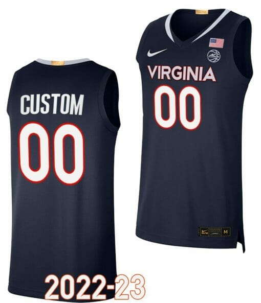Custom Virginia Cavaliers Jersey Name and Number  College Basketball Replica Navy
