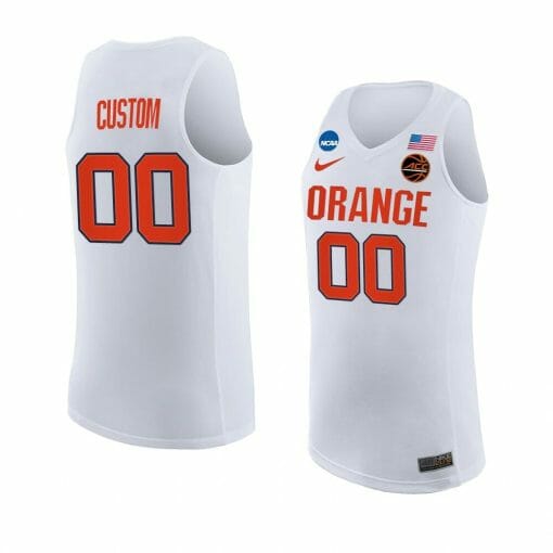 Custom Syracuse Orange Jersey College Name and Number White