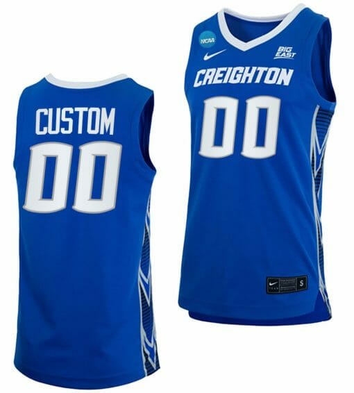 Custom Creighton Bluejays Jersey Name and Number College Basketball 2023 NCAA March Madness Blue