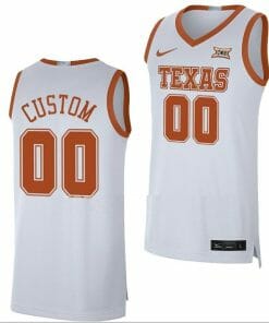 Custom Texas Longhorns Jersey Name and Number College Basketball White Limited