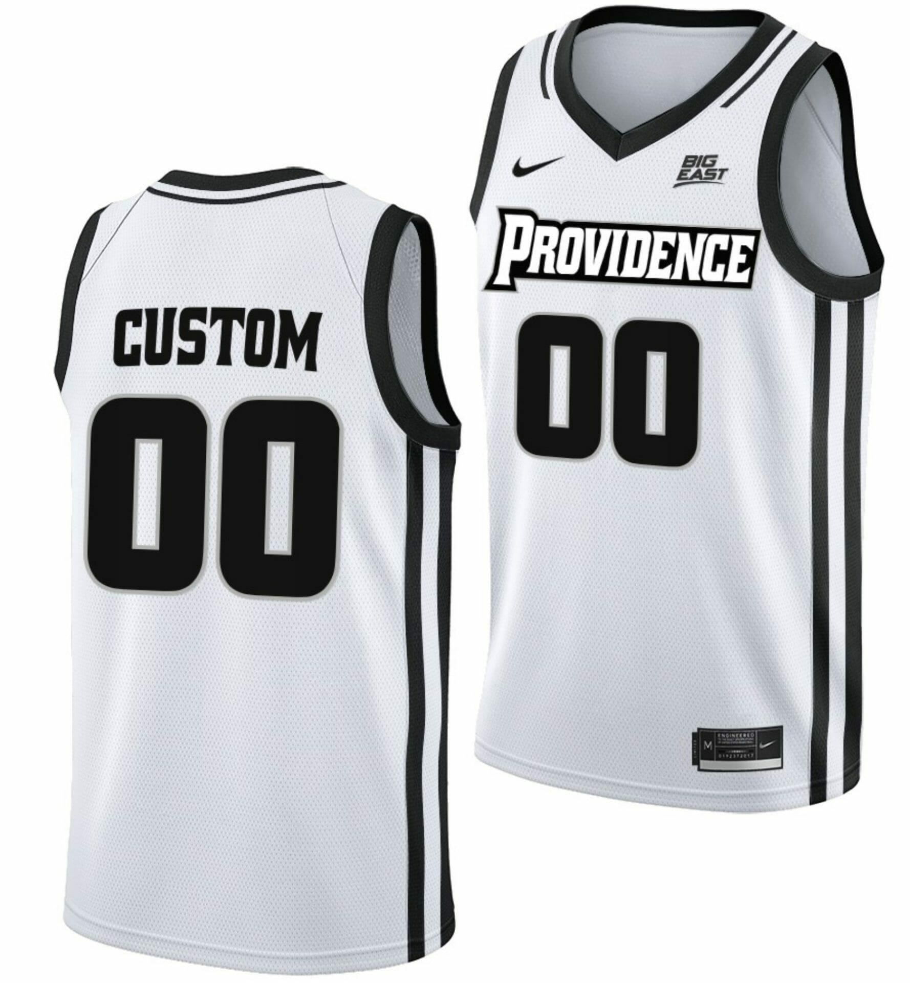 Custom Providence Friars Jersey Name and Number College Basketball Big East Home White