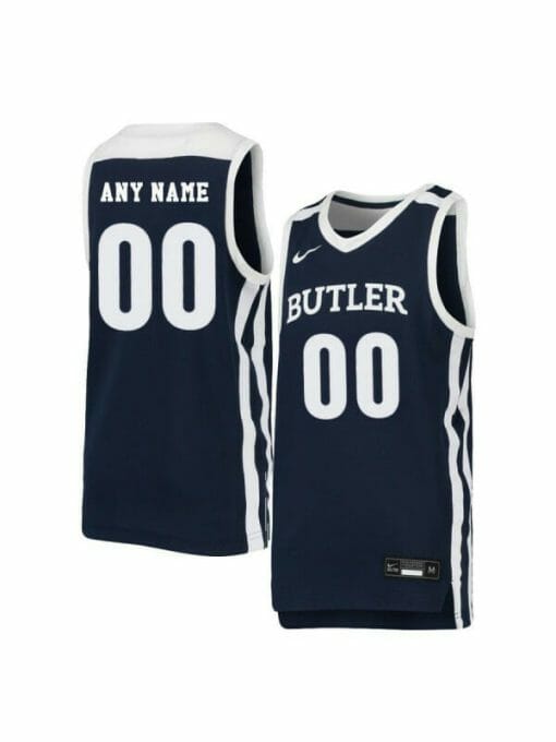Custom Butler Bulldogs Jersey College Basketball Name and Number Elite Navy