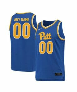 Custom Pittsburgh Panthers Jersey College Basketball Name and Number Elite Blue