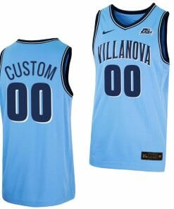Custom Villanova Wildcat Jersey Name and Number College Basketball Big East Blue