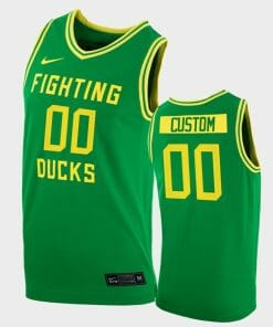 Custom Oregon Duck Jersey Name and Number College Basketball Apple Green