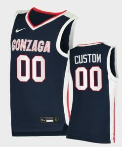 Custom Gonzaga Bulldogs Jersey Name and Number College Basketball Navy