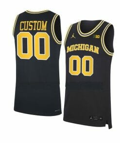 Custom Michigan Wolverines Basketball Jersey College Name and Number Navy BIG Patch