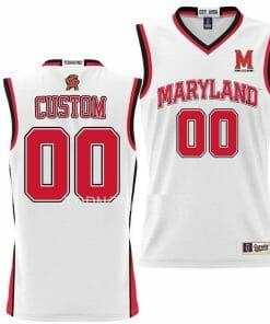 Custom Maryland Terrapins Jersey NIL Pick-A-Player College Basketball Name And Number White