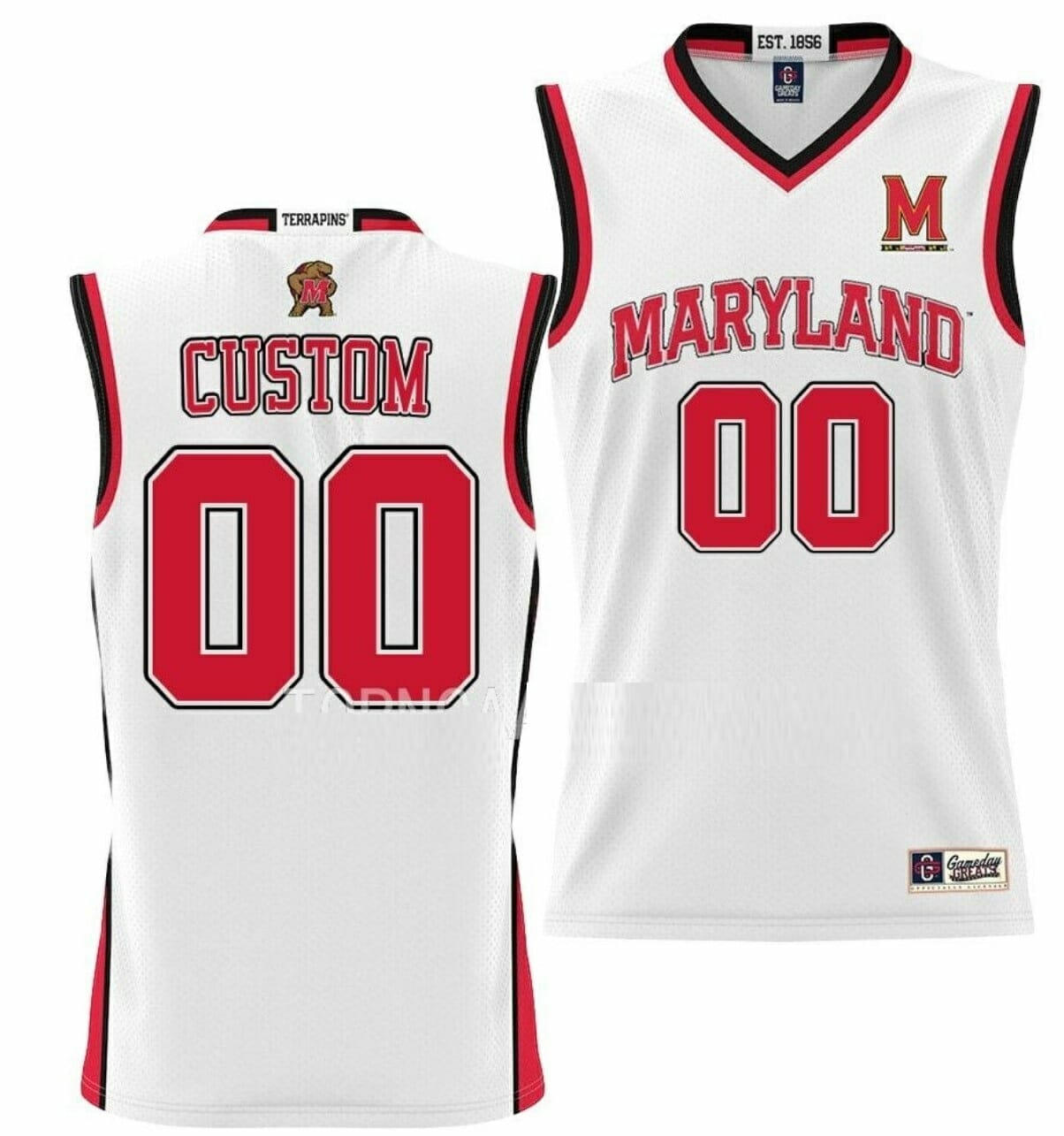 Custom Maryland Terrapins Jersey NIL Pick-A-Player College Basketball Name And Number White