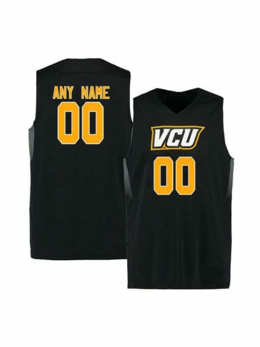 Custom VCU Rams Jersey College Basketball Name and Number Elite Black