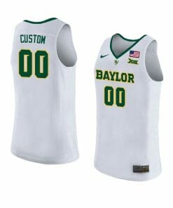 Custom Baylor Bear Basketball Jersey College Name and Number White