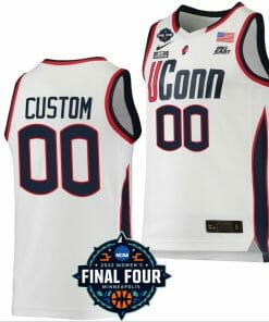 Custom UConn Huskies Jersey Name and Number College Basketball March Madness Final Four White