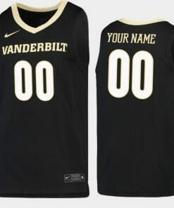 Custom Vanderbilt Commodores Jersey Name and Number College Basketball Black