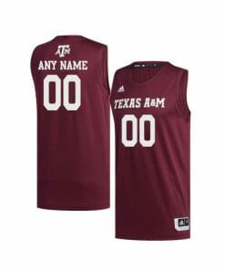 Custom Texas A&M Aggies Jersey College Basketball Name and Number Red