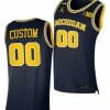Custom Michigan Wolverines Jersey Maize Replica 1989 Throwback College Basketball Jersey Name Number