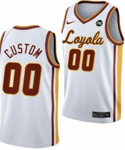 Custom Loyola Ramblers Jersey Name and Number College Basketball MVC Championship White