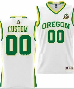 Custom Oregon Ducks Jersey Name and Number College Basketball NIL Pick-A-Player White