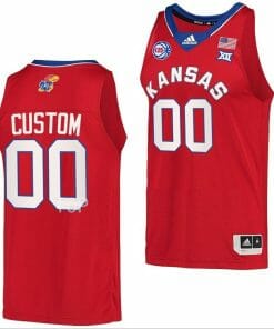 Custom Kansas Jayhawks Jersey College Basketball Name & Number Red Reverse Retro 2023 Senior Night