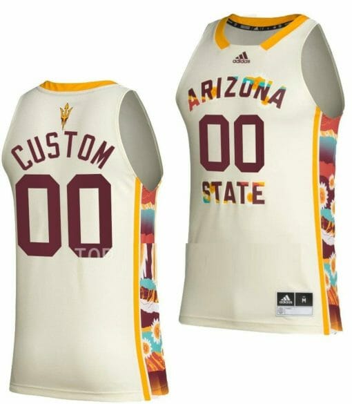 Custom Sun Devils Jersey Name and Number Arizona State College Basketball Honoring White