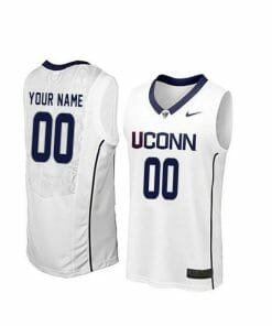 Custom UConn Huskies Jersey College Basketball Name and Number Elite White