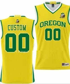 Custom Oregon Ducks Jersey Name and Number College Basketball NIL Pick-A-Player Gold