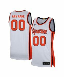 Custom Syracuse Orange Jersey Name and Number College Basketball Name and Number Elite White