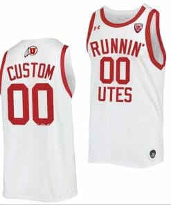 Custom Utah Utes Jersey Name and Number College Basketball Throwback White