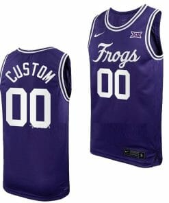 Custom TCU Horned Frogs Jersey Name and Number College Basketball Purple